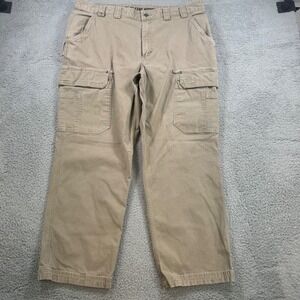 Duluth Trading Company Flex Fire Hose Cargo Pants Mens 42x30 Tan Work Utility